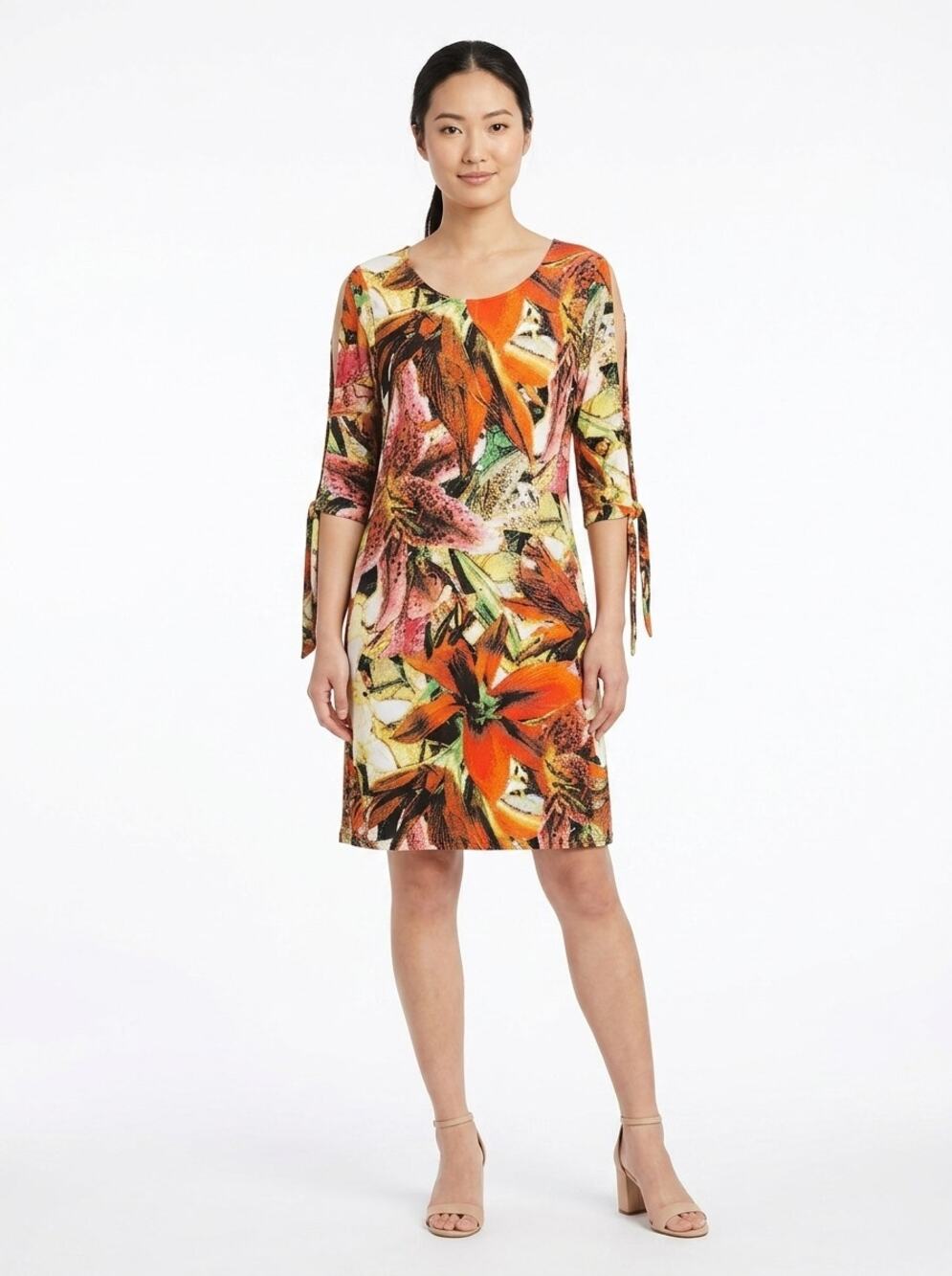 6ip9 Carmen Carmen Marc Valvo Floral Cold Shoulder Dress Women See Measurements